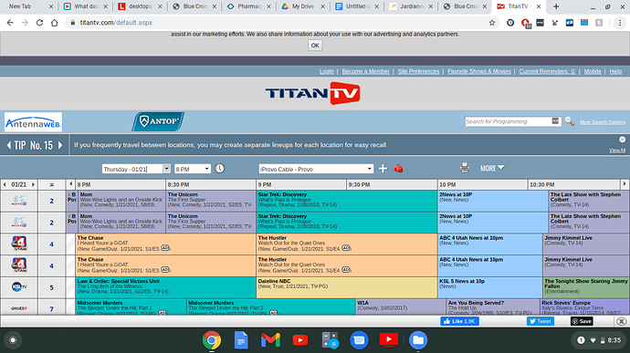 TitanTV  for 01-21