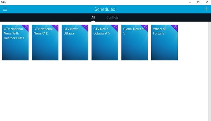 tablo scheduled